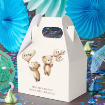 Ballons Ourson Jumeaux 1er Anniversaire
