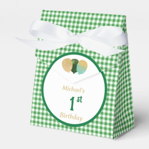 Ballotins Balloons Pailletés à Carreaux Verts Personnalisés