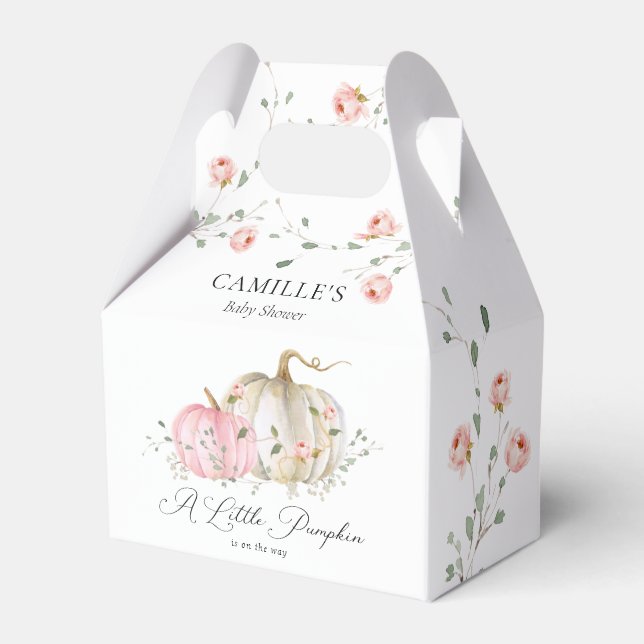 Ballotins Ballotin Baby shower Citrouille rose (Verso)