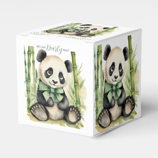 Ballotins Ballotin Baby shower d'attente de l'ours de Panda (Verso)