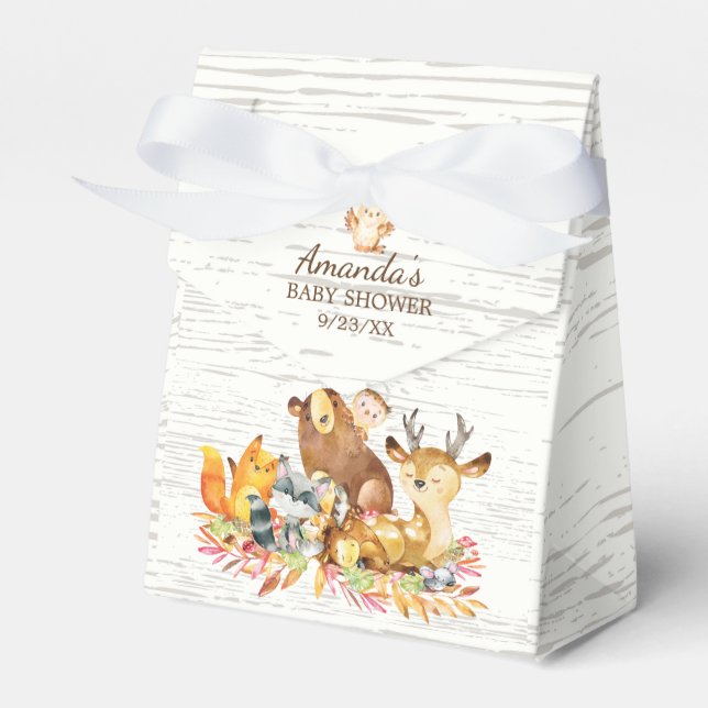 Ballotins Ballotin Baby shower des animaux de bois (Verso)