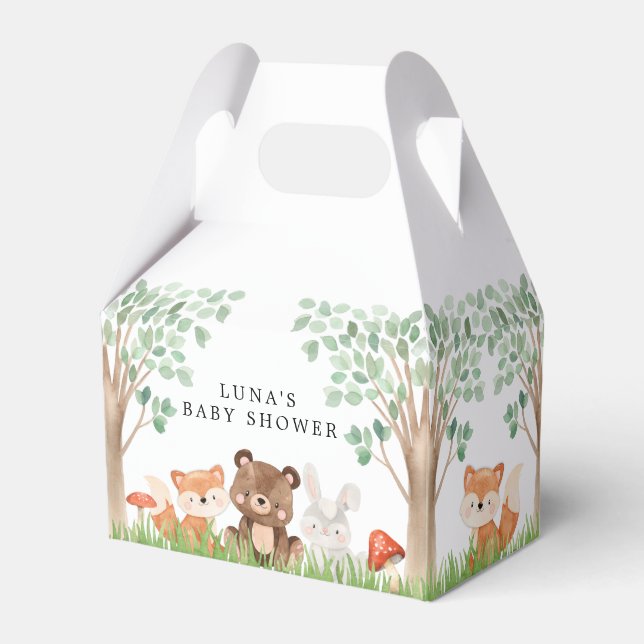 Ballotins Ballotin Baby shower des animaux de bois (Verso)