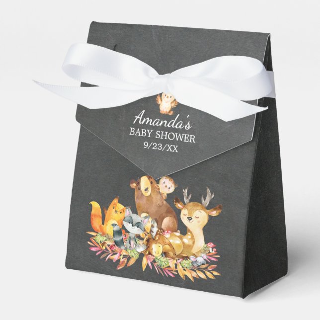 Ballotins Ballotin Baby shower des animaux de bois (Verso)