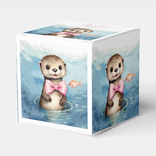 Ballotins Ballotin Baby shower fille mignonne Otter (Verso)