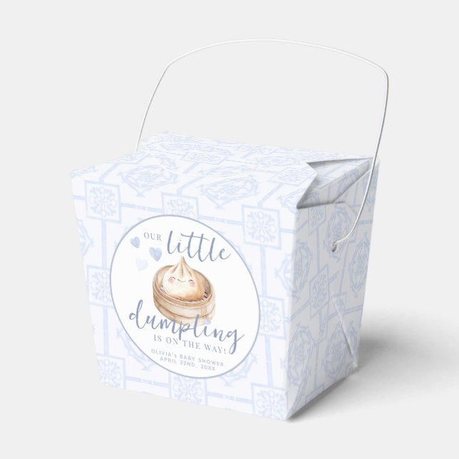Ballotins Ballotin Baby shower Kawaii Bao - Bleu (Verso)