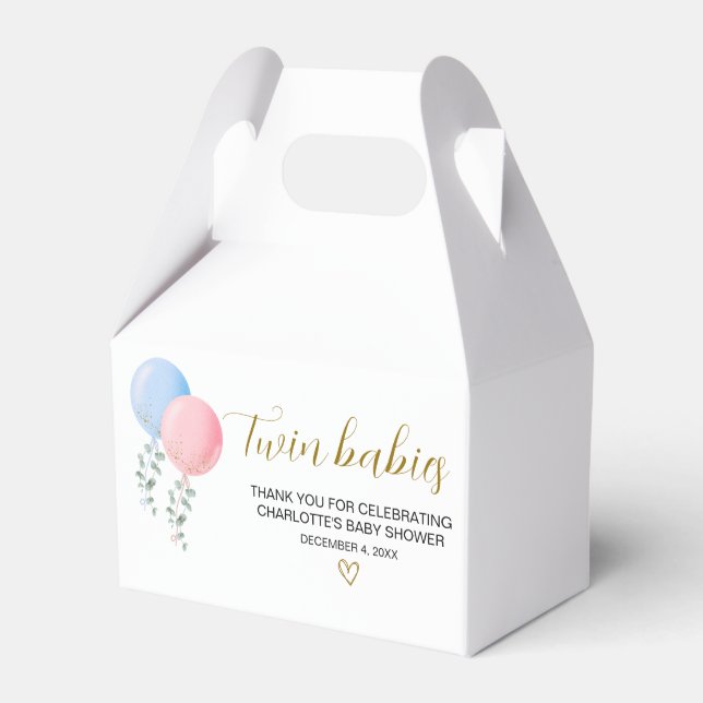 Ballotins Ballotin Baby shower Twin Baby (Verso)