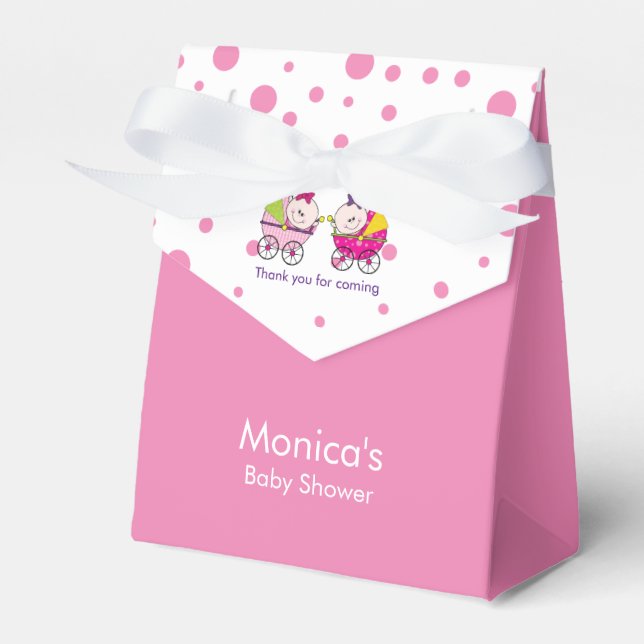 Ballotins Ballotin Baby shower Twin Baby Girls (Verso)