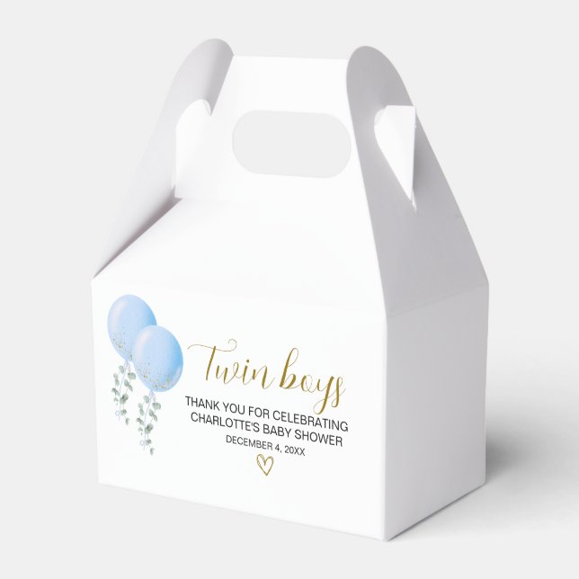 Ballotins Ballotin Baby shower Twin Boys (Verso)