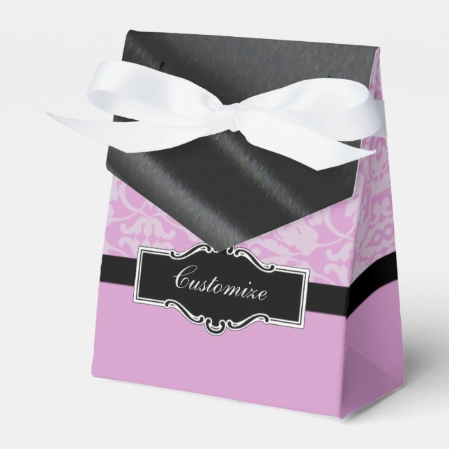 Ballotins Ballotin Damas rose et noir personnalisé 2 (Verso)