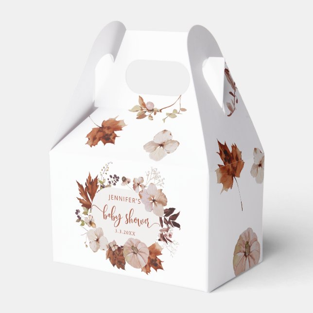 Ballotins Ballotin de baby shower de citrouille de chute rus (Verso)