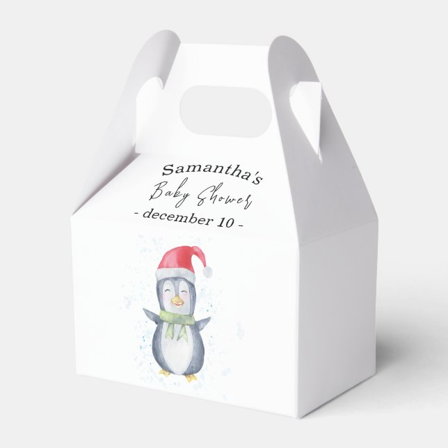Ballotins Ballotin de baby shower de pingouin arctique (Verso)