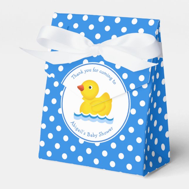 Ballotins Ballotin de Baby shower de point Polka bleu canard (Verso)