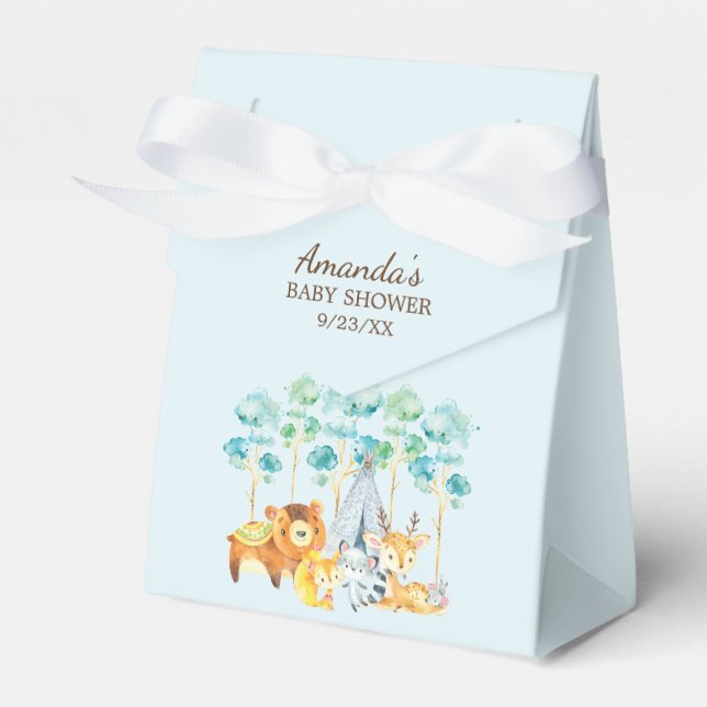 Ballotins Ballotin de Baby shower des animaux des bois triba (Verso)