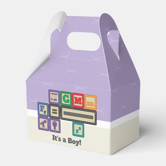 Ballotins Ballotin de Baby shower des blocs du futur physici (Verso)