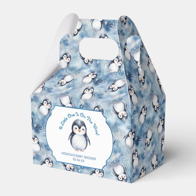 Ballotins Ballotin de Baby shower d'hiver de Penguin (Arrière)