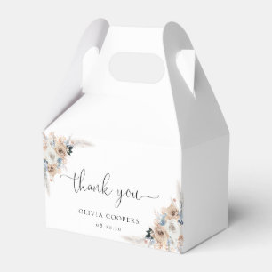 Ballotins Ballotin De Baby shower Floral Ivory Et Blue Boho