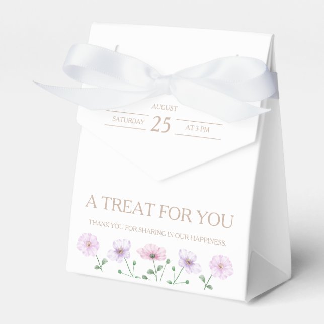 Ballotins Ballotin de Baby shower floral Lilac personnalisab (Verso)