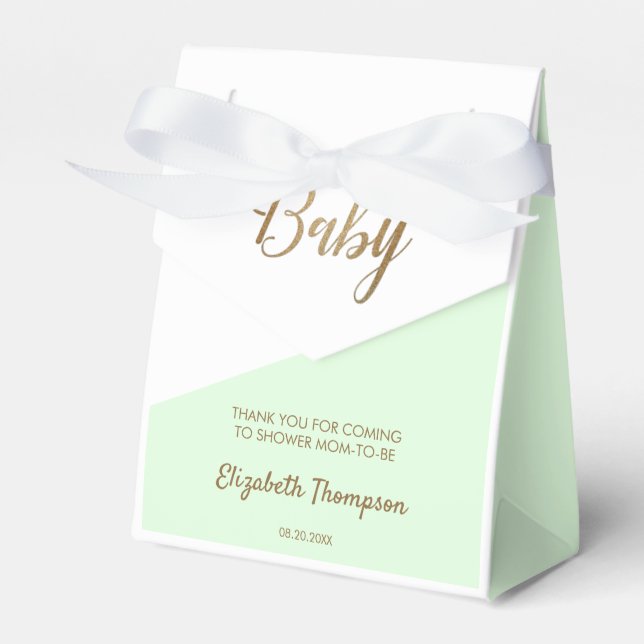Ballotins Ballotin de Baby shower personnalisé Gold Baby Gre (Verso)