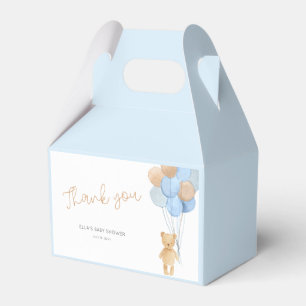 Ballotins Ballotin de Baby shower Teddy Bear Blue Tan Balloo
