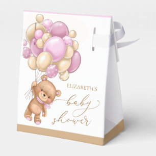Ballotins Ballotin de Baby shower Teddy Bear Pink Ballots