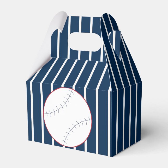 Ballotins Ballotin de base-ball en bande de la Marine (Verso)