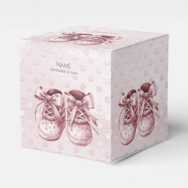 Ballotins Ballotin de chaussures pour bébés roses (Verso)