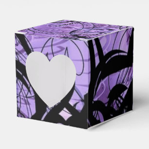 Ballotins Ballotin de coeur Motif noir et violet