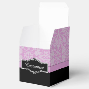 Ballotins Ballotin de cube en noir et rose personnalisé