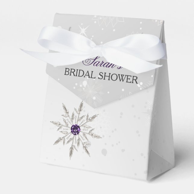 Ballotins ballotin de douche nuptiale aux flocons d'argent v (Verso)
