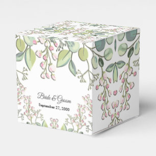 Ballotins Ballotin de fleurs rose printemps vertes