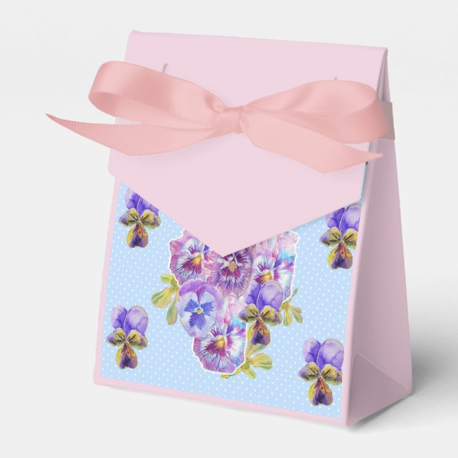 Ballotins Ballotin de gâteau de fête du thé floral Shabby Bl (Verso)