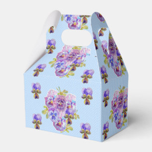 Ballotins Ballotin de gâteau Mariage floral Shabby Blue Pans