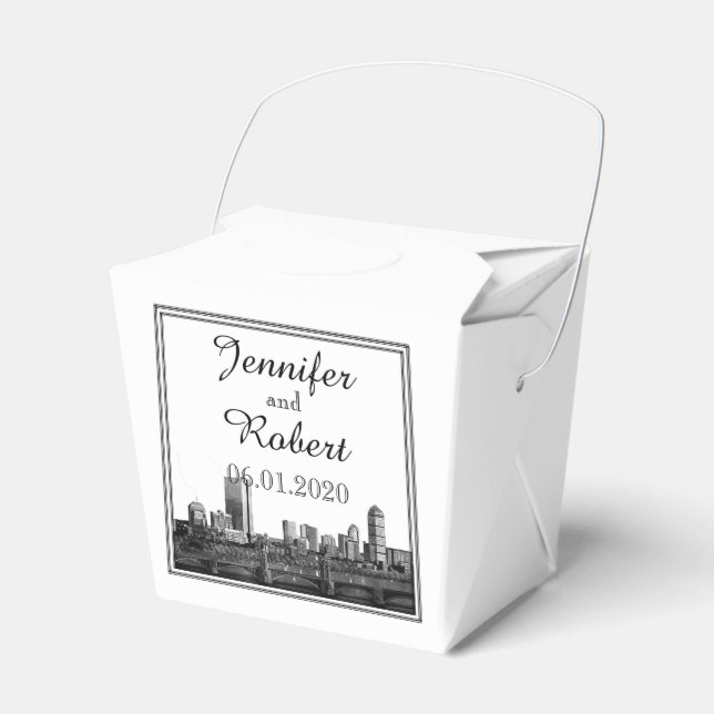 Ballotins Ballotin de mariage de destination de Boston (Verso)