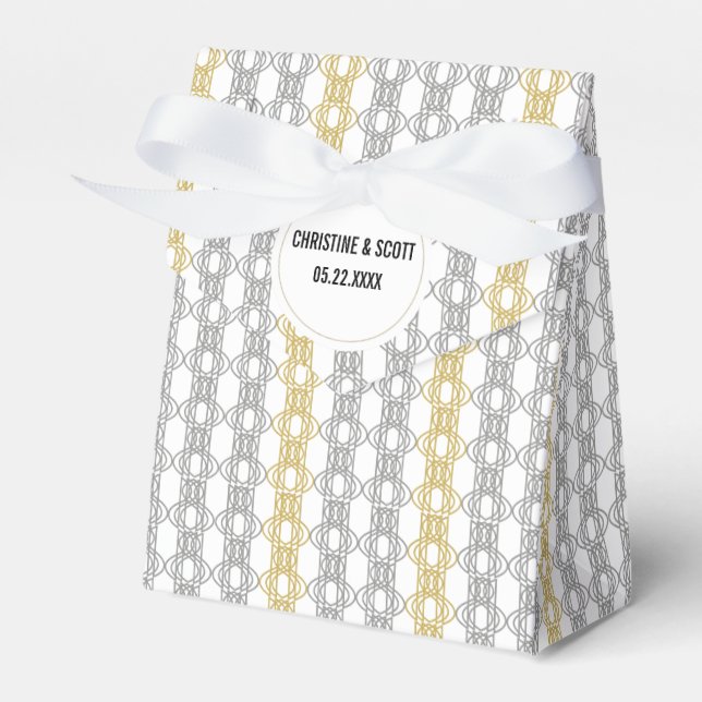 Ballotins Ballotin de mariage élégant argent et or (Verso)