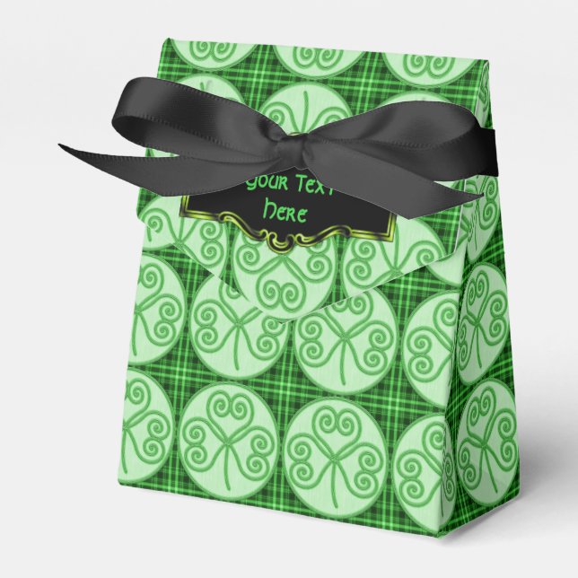 Ballotins Ballotin de Motif de Shamrock vert et noir (Verso)