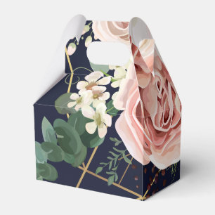 Ballotins Ballotin de papier Géométrique Jardin Rose Marine