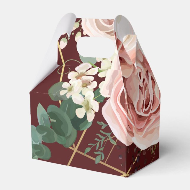 Ballotins Ballotin de papier Géométrique Rose Vin (Arrière)