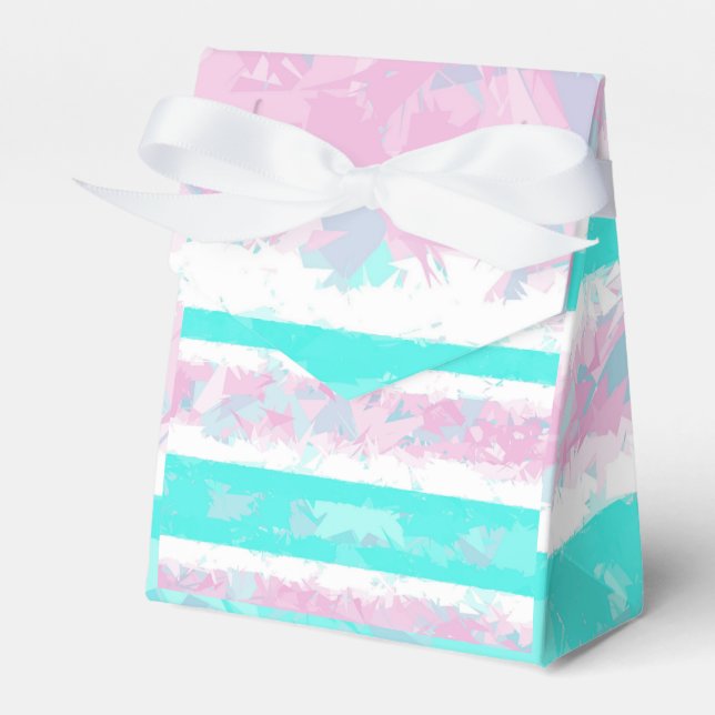 Ballotins Ballotin de rayures turquoise, blanc cassé et rose (Verso)