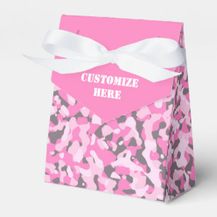 Ballotins Ballotin de tente en camouflage rose et gris