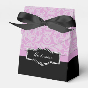 Ballotins Ballotin de tentes personnalisées en noir et rose