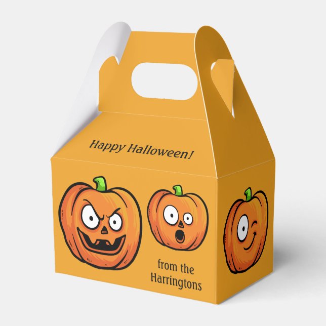 Ballotins Ballotin de texte personnalisé Citrouille Hallowee (Arrière)