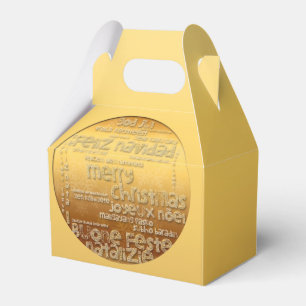 Ballotins Ballotin de voeux de Noël international d'or