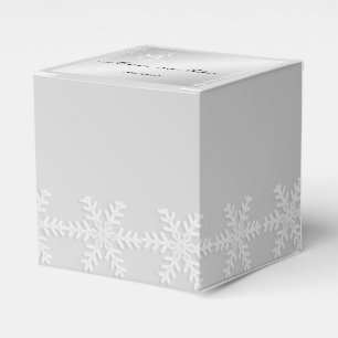 Ballotins Ballotin d'hiver Silver et White Snowflake