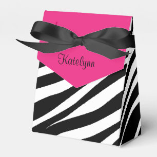 Ballotins Ballotin d'impression Monogramme rose et noir