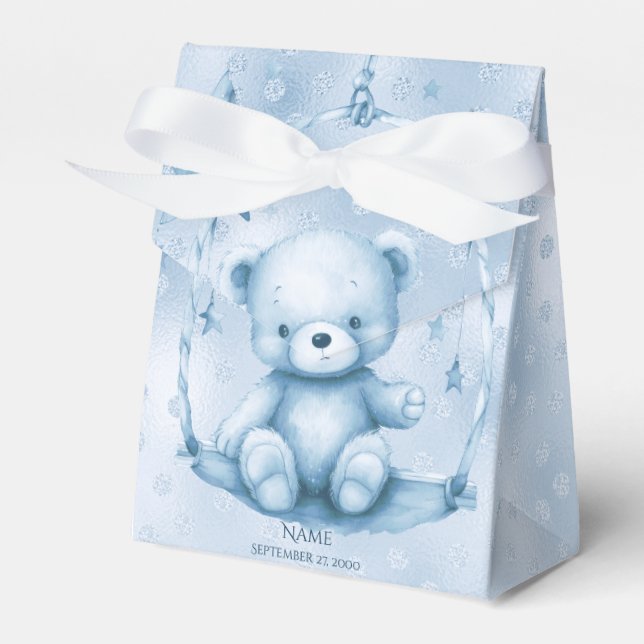 Ballotins Ballotin d'ours bleu Teddy (Verso)