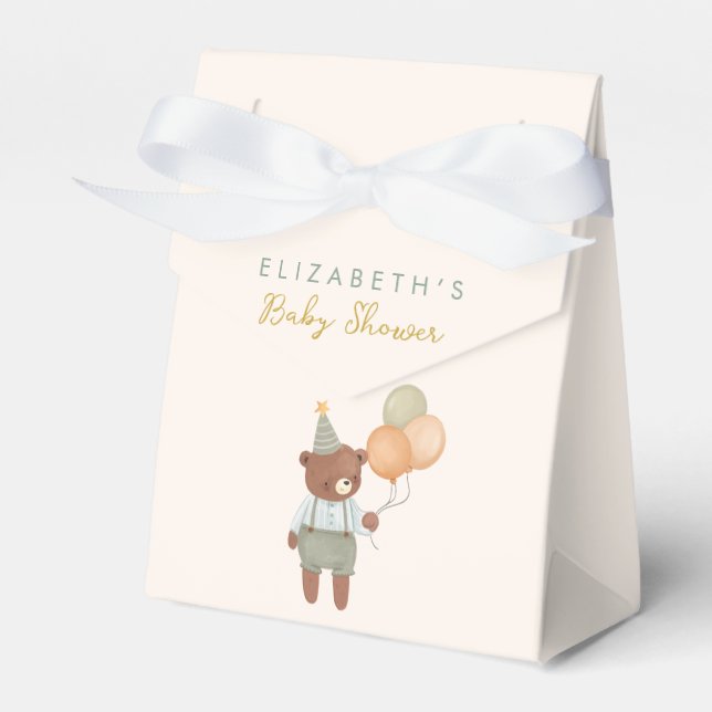 Ballotins Ballotin du Baby shower de l'ours en peluche Littl (Verso)