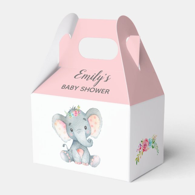 Ballotins Ballotin éléphant (Baby shower fille / anniversair (Verso)