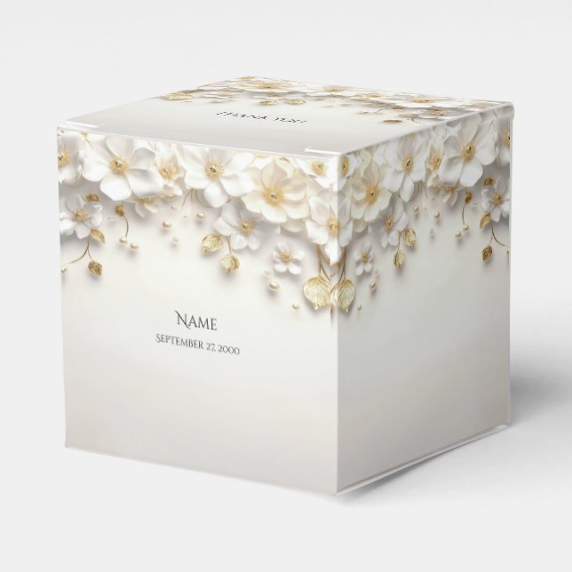 Ballotins Ballotin Feuille d'or blanc ivoire (Verso)