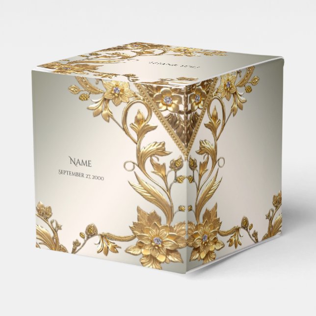 Ballotins Ballotin Floral Feuille Golden Wavy (Verso)
