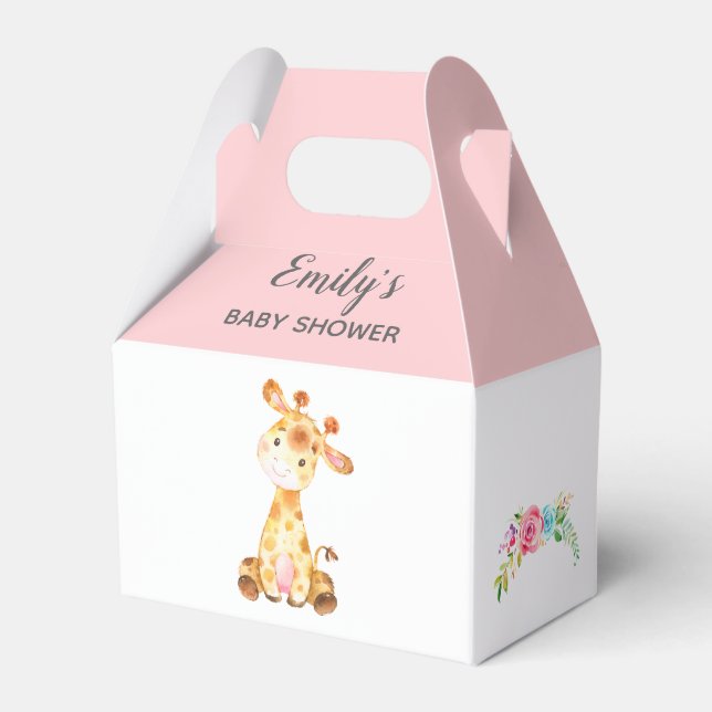 Ballotins Ballotin Giraffe (Baby shower fille / Anniversaire (Verso)
